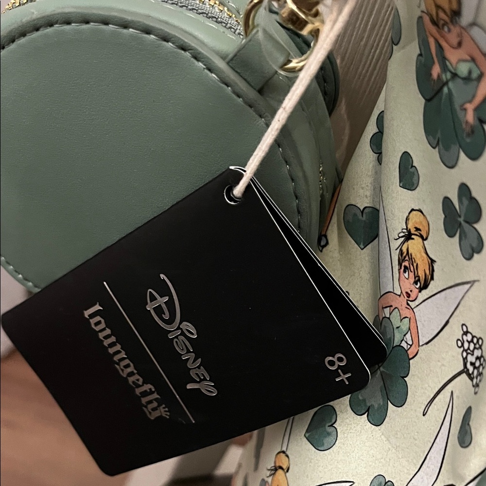 Loungefly Disney Tinker Bell Tote Bag - Mint Green - Picture 8 of 8